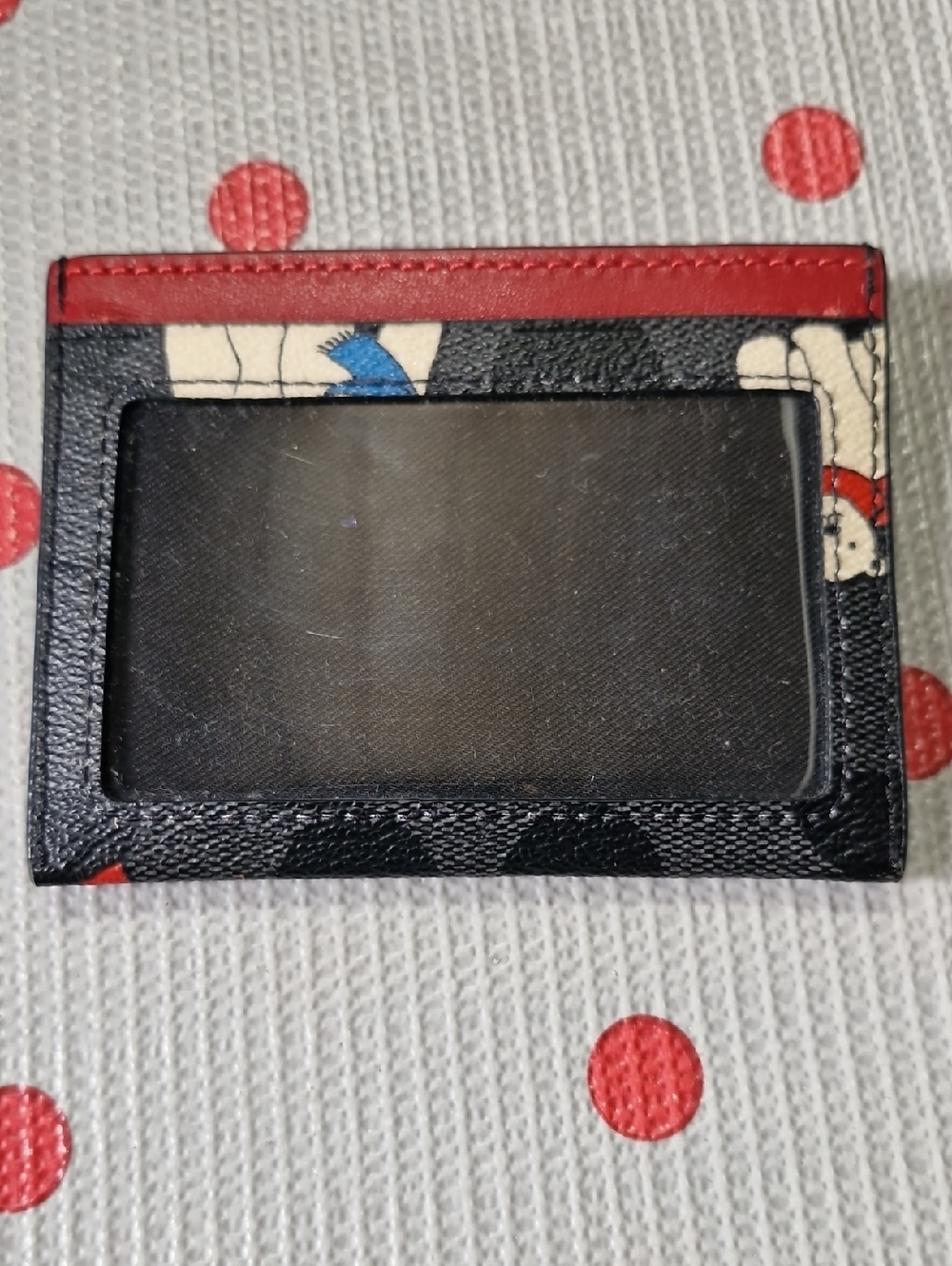 Coach Slim ID Card Case With Polar Bear Print - Picture 2 of 5